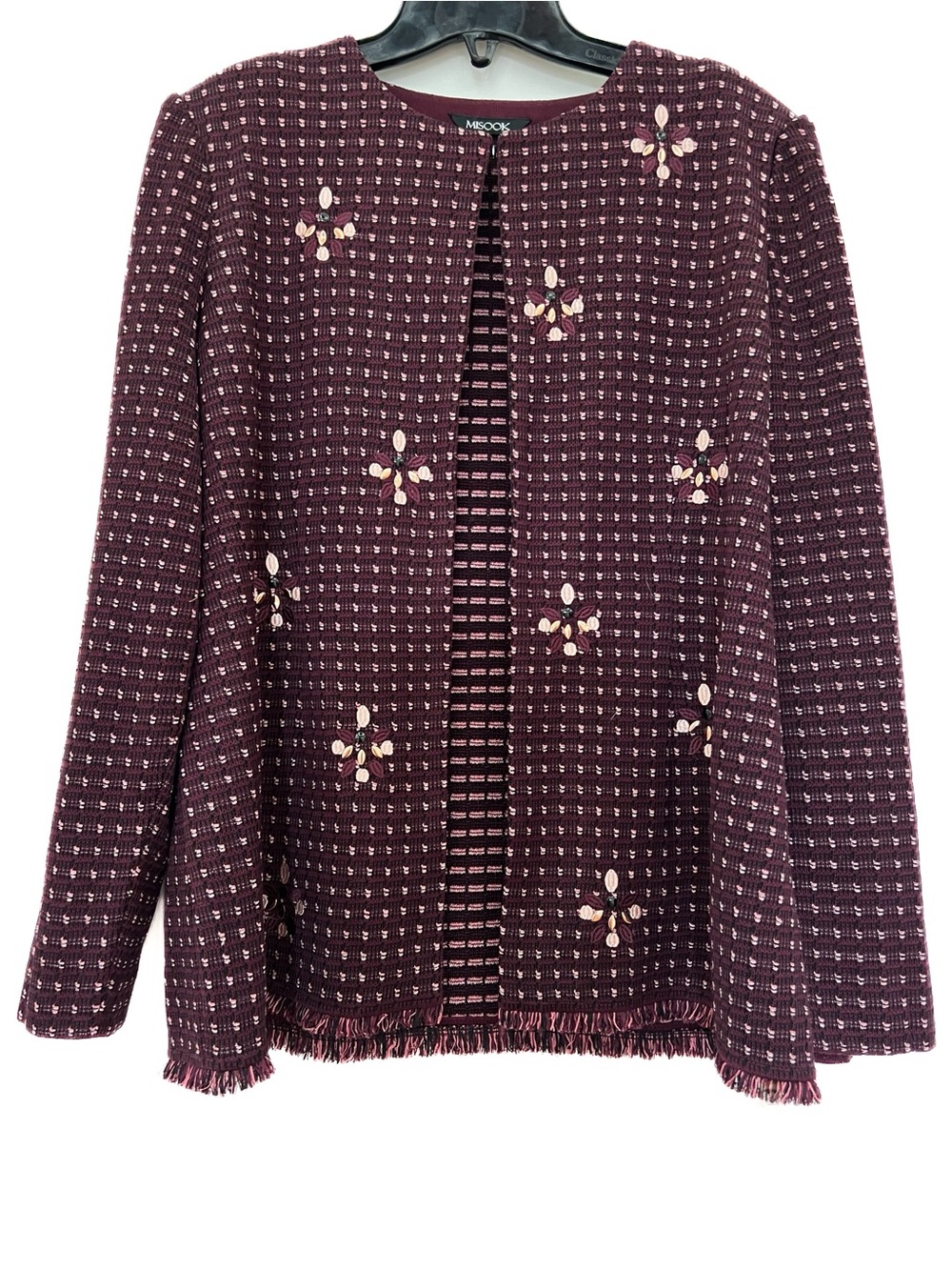 Misook beaded knit jacket in large